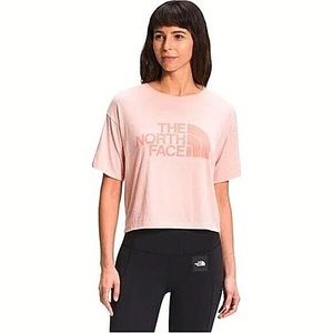 🌞 The North Face Cotton Half Dome Cropped Tee Sand